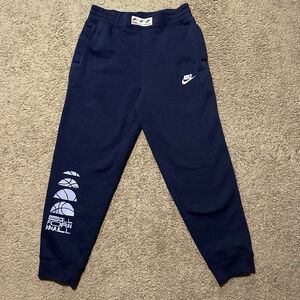 Nike navy kids M football fleece sweatpants